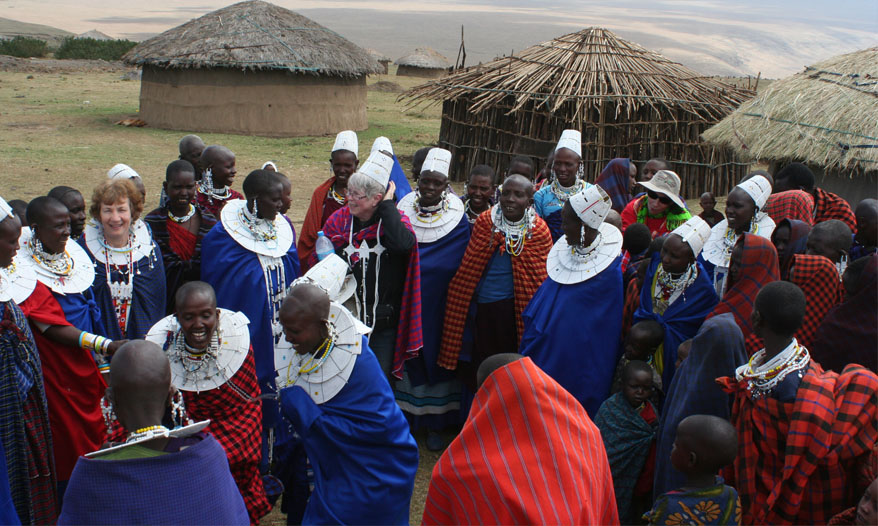 maasai ceremony with world tour guest